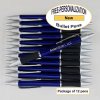 Personalized Bullet Pen, Blue Body Silver Accents 12 pkg Personalized Bullet Pen, Blue Body Silver Accents 12 pkg