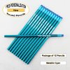 ezpencils - Personalized Metallic Cyan Round Pencil - 12 pkg ezpencils - Personalized Metallic Cyan Round Pencil - 12 pkg