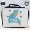 Personalized Fox Theme - Blue School Lunch Box for kids Personalized Fox Theme - Blue School Lunch Box for kids