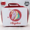 Personalized Unicorn Design - Red School Lunch Box for kids Personalized Unicorn Design - Red School Lunch Box for kids