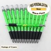 Wave Pen, Green Body, Black Grip, 12 pkg - Custom Image Wave Pen, Green Body, Black Grip, 12 pkg - Custom Image