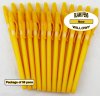 Willowy Pens-Yellow Body & white Silicone Gripper-Blanks-50pkg Willowy Pens-Yellow Body & white Silicone Gripper-Blanks-50pkg