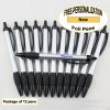 Foil Pen, Silver Body, Black Gripper, 12 pkg - Custom Image Foil Pen, Silver Body, Black Gripper, 12 pkg - Custom Image