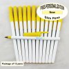 Slim Pen, White Body, Yellow Accents, 12 pkg - Custom Image Slim Pen, White Body, Yellow Accents, 12 pkg - Custom Image