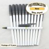 Slim Pen, White Body, Gray Accents, 12 pkg - Custom Image Slim Pen, White Body, Gray Accents, 12 pkg - Custom Image