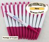 Breeze Pen, White Body, Hot Pink Accents 12 pkg - Custom Image Breeze Pen, White Body, Hot Pink Accents 12 pkg - Custom Image