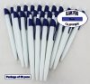 Clipper Pens - White Body with Blue Clip - Blanks - 50pkg Clipper Pens - White Body with Blue Clip - Blanks - 50pkg
