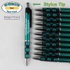 Elegant Tip and Stylus Click - Solid Teal Body & Spotted Grip Elegant Tip and Stylus Click - Solid Teal Body & Spotted Grip