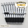 Wave Pen, Silver Body, Black Grip, 12 pkg - Custom Image Wave Pen, Silver Body, Black Grip, 12 pkg - Custom Image