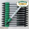 Personalized Foil Pen, Silver Body with a Green Gripper 12 pkg Personalized Foil Pen, Silver Body with a Green Gripper 12 pkg
