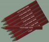ezpencils - 24 pkg Personalized Hexagon Red Golf Pencils ezpencils - 24 pkg Personalized Hexagon Red Golf Pencils