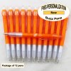 Buzz Pen, Orange Body, White Grip, 12 pkg - Custom Image Buzz Pen, Orange Body, White Grip, 12 pkg - Custom Image