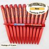 Cyclone Pen, Red Body, Silver Accents, 12 pkg -Custom Image Cyclone Pen, Red Body, Silver Accents, 12 pkg -Custom Image