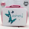 Personalized Butterfly Theme - Pink School Lunch Box for kids Personalized Butterfly Theme - Pink School Lunch Box for kids