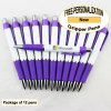 Gripper Pen, White Body, Purple Grip, 12 pkg - Custom Image Gripper Pen, White Body, Purple Grip, 12 pkg - Custom Image