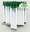 Slim Pen -White Body and Green Accents- Blanks - 50pkg Slim Pen -White Body and Green Accents- Blanks - 50pkg