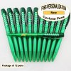 Cyclone Pen, Green Body, Silver Accents, 12 pkg -Custom Image Cyclone Pen, Green Body, Silver Accents, 12 pkg -Custom Image