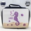 Personalized Sea Horse Theme - Blue School Lunch Box for kids Personalized Sea Horse Theme - Blue School Lunch Box for kids