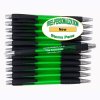 Green Body - Silver Accents, Black Grip/Clip - Storm Pen 12 pkg. Green Body - Silver Accents, Black Grip/Clip - Storm Pen 12 pkg.