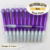 Buzz Pen, Purple Body, White Grip, 12 pkg - Custom Image Buzz Pen, Purple Body, White Grip, 12 pkg - Custom Image