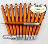 Touch Pen - Orange Body, Silver Accents - Blanks - 50pkg Touch Pen - Orange Body, Silver Accents - Blanks - 50pkg