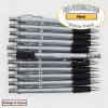Silve Body - Silver Clip/Top/Bottom, Black Grip Wave Pen 12 pkg. Silve Body - Silver Clip/Top/Bottom, Black Grip Wave Pen 12 pkg.