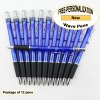 Wave Pen, Blue Body, Black Grip, 12 pkg - Custom Image Wave Pen, Blue Body, Black Grip, 12 pkg - Custom Image