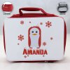 Personalized Penguin Theme - Red School Lunch Box for kids Personalized Penguin Theme - Red School Lunch Box for kids