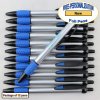 Personalized Foil Pen, Silver Body with a Blue Gripper 12 pkg Personalized Foil Pen, Silver Body with a Blue Gripper 12 pkg
