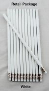 ezpencils - 12 pkg. Blank Hexagon Pencils - White ezpencils - 12 pkg. Blank Hexagon Pencils - White