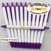 Champion Pen, White Body, Purple Accents 12 pkg - Custom Image Champion Pen, White Body, Purple Accents 12 pkg - Custom Image