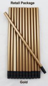 ezpencils - 12 pkg. Blank Hexagon Pencils - Gold ezpencils - 12 pkg. Blank Hexagon Pencils - Gold