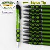 Elegant Tip and Stylus Click - Solid Green Body & Spotted Grip Elegant Tip and Stylus Click - Solid Green Body & Spotted Grip