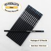ezpencils -Custom Matte Black Round Pencil White Eraser- 12 pkg ezpencils -Custom Matte Black Round Pencil White Eraser- 12 pkg