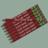ezpencils - 24 pkg Personalized Hexagon Red Golf w/eraser ezpencils - 24 pkg Personalized Hexagon Red Golf w/eraser