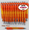 Grid Pen - Clear Orange Body with Grid Grip - Blanks - 50pkg Grid Pen - Clear Orange Body with Grid Grip - Blanks - 50pkg