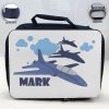 Personalized Jet Plane Theme - Blue School Lunch Box for kids Personalized Jet Plane Theme - Blue School Lunch Box for kids