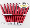 Touch Pen - Red Body, Silver Accents - Blanks - 50pkg Touch Pen - Red Body, Silver Accents - Blanks - 50pkg