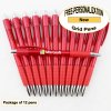 Grid Pen, Red Body and Grip, 12 pkg - Custom Image Grid Pen, Red Body and Grip, 12 pkg - Custom Image