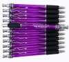 Purple Body- Silver Clip/Top/Bottom, Black Grip Wave Pen 12 pkg. Purple Body- Silver Clip/Top/Bottom, Black Grip Wave Pen 12 pkg.