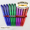 Cyclone Pen, Assorted Body, Silver Accents, 12 pkg -Custom Image Cyclone Pen, Assorted Body, Silver Accents, 12 pkg -Custom Image