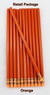 ezpencils - 12 pkg. Blank Hexagon Pencils - Orange ezpencils - 12 pkg. Blank Hexagon Pencils - Orange