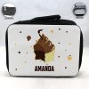 Personalized Cupcake Theme - Black School Lunch Box for kids Personalized Cupcake Theme - Black School Lunch Box for kids
