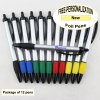 Foil Pen, Silver Body, Assorted Gripper, 12 pkg - Custom Image Foil Pen, Silver Body, Assorted Gripper, 12 pkg - Custom Image