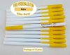 Personalized - Slim Pens - White Body with Yellow Cap, Black Ink Personalized - Slim Pens - White Body with Yellow Cap, Black Ink