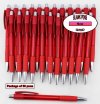 Grid Pen - Clear Red Body with Grid Grip - Blanks - 50pkg Grid Pen - Clear Red Body with Grid Grip - Blanks - 50pkg