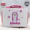 Personalized Penguin Theme - Pink School Lunch Box for kids Personalized Penguin Theme - Pink School Lunch Box for kids
