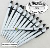 Dome Pen, White Body, Black Clip, 12 pkg - Custom Image Dome Pen, White Body, Black Clip, 12 pkg - Custom Image