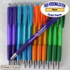 Personalized Grid Pen, Clear Assorted Body and Accents 12 pkg Personalized Grid Pen, Clear Assorted Body and Accents 12 pkg
