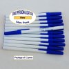 Personalized - Slim Pens - White Body with Blue Cap, Black Ink Personalized - Slim Pens - White Body with Blue Cap, Black Ink